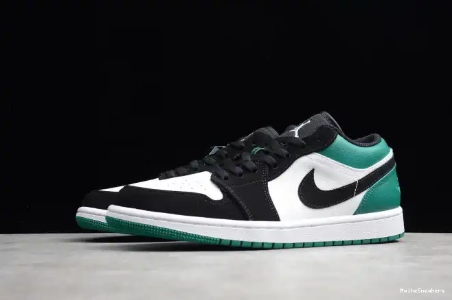 MaikeSneakers 553558-113 White Mystic Low Air 1 Jordan Green Black 0517